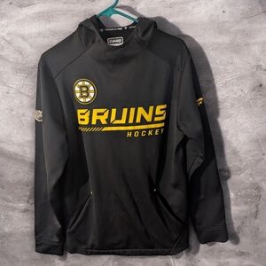 NHL Boston Bruins Hoodie Sweatshirt Authentic Pro Men's Size M Black/Gold